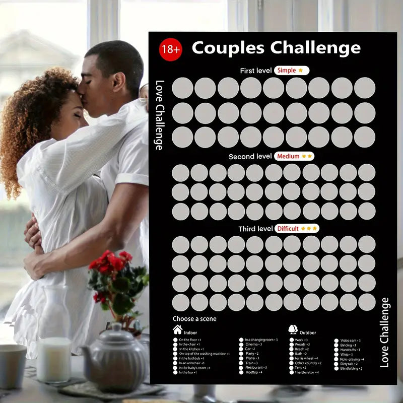 Love Challenge Scratch-Off Areas for Couples