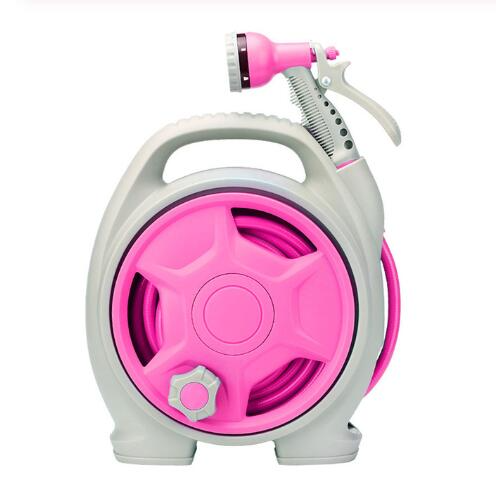 Compact Hose Reel with Spray Nozzle – Practical Garden Hose Cart for Easy Watering
