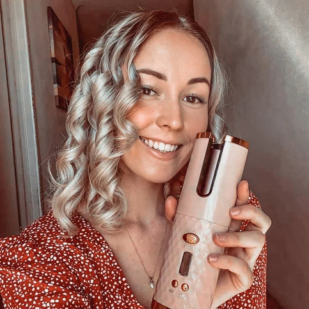 Cordless Hair Curling Iron – Wireless Styling Device for Perfect Curls