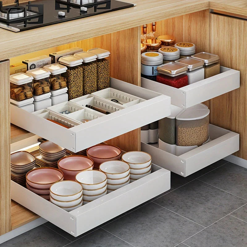 Expandable Drawer Organizer for Kitchen Cabinets – Modern Storage System