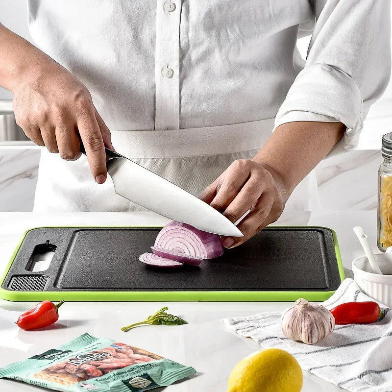Multifunctional Cutting Board with Defrosting Plate – Double-Sided & Non-Slip