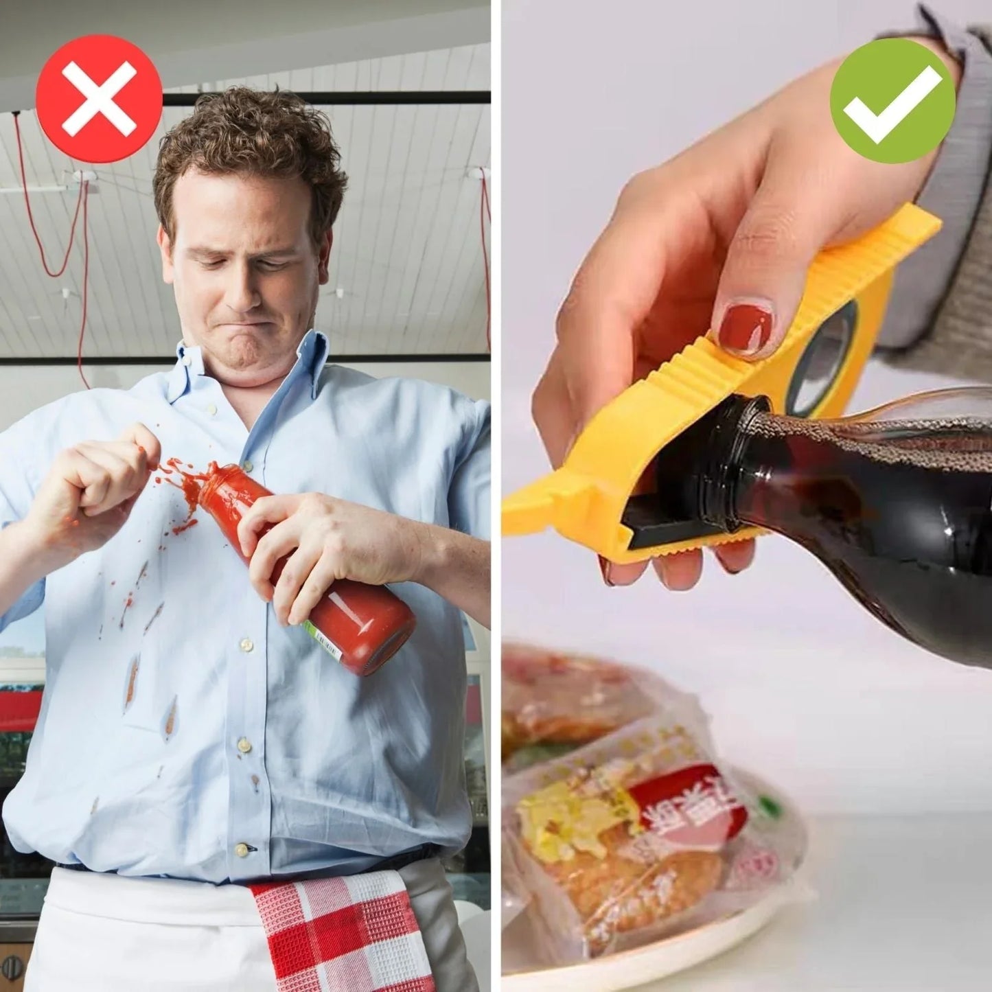 Ergonomic Bottle Opener with Handle – Easy Use for Effortless Bottle Opening