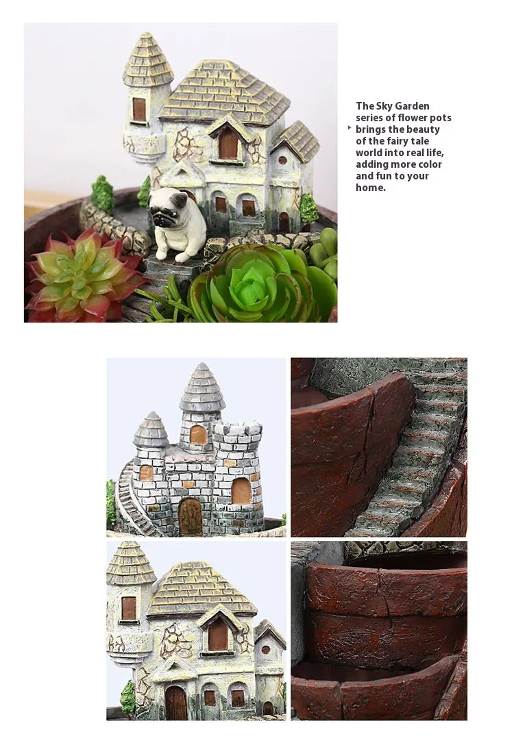 Succulent Decorative Flower Pot for Mini Gardens – Bonsai Planter for Micro Landscapes and Small Gardens