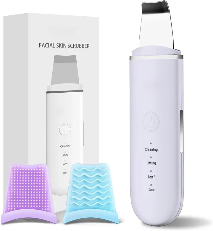 Ultrasonic Skin Scrubber for Deep Cleansing – Pore Cleaner & Facial Peeling with Ion Technology