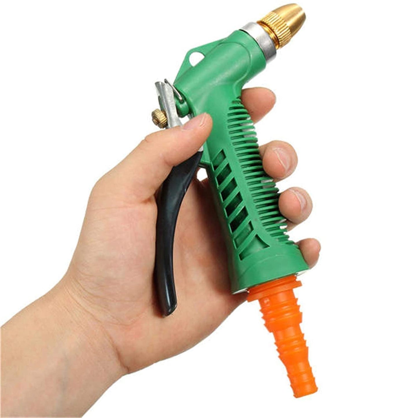 Adjustable High-Pressure Garden Hose Nozzle with Copper Head – Durable Spray Nozzle for Efficient Garden Watering