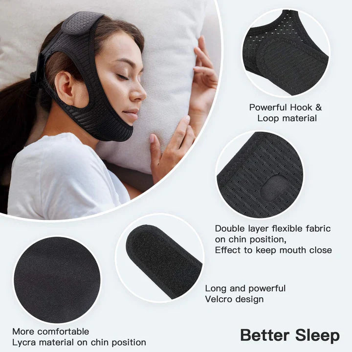 Anti-Snoring Chin Strap – Adjustable Snoring Stopper for Peaceful Sleep