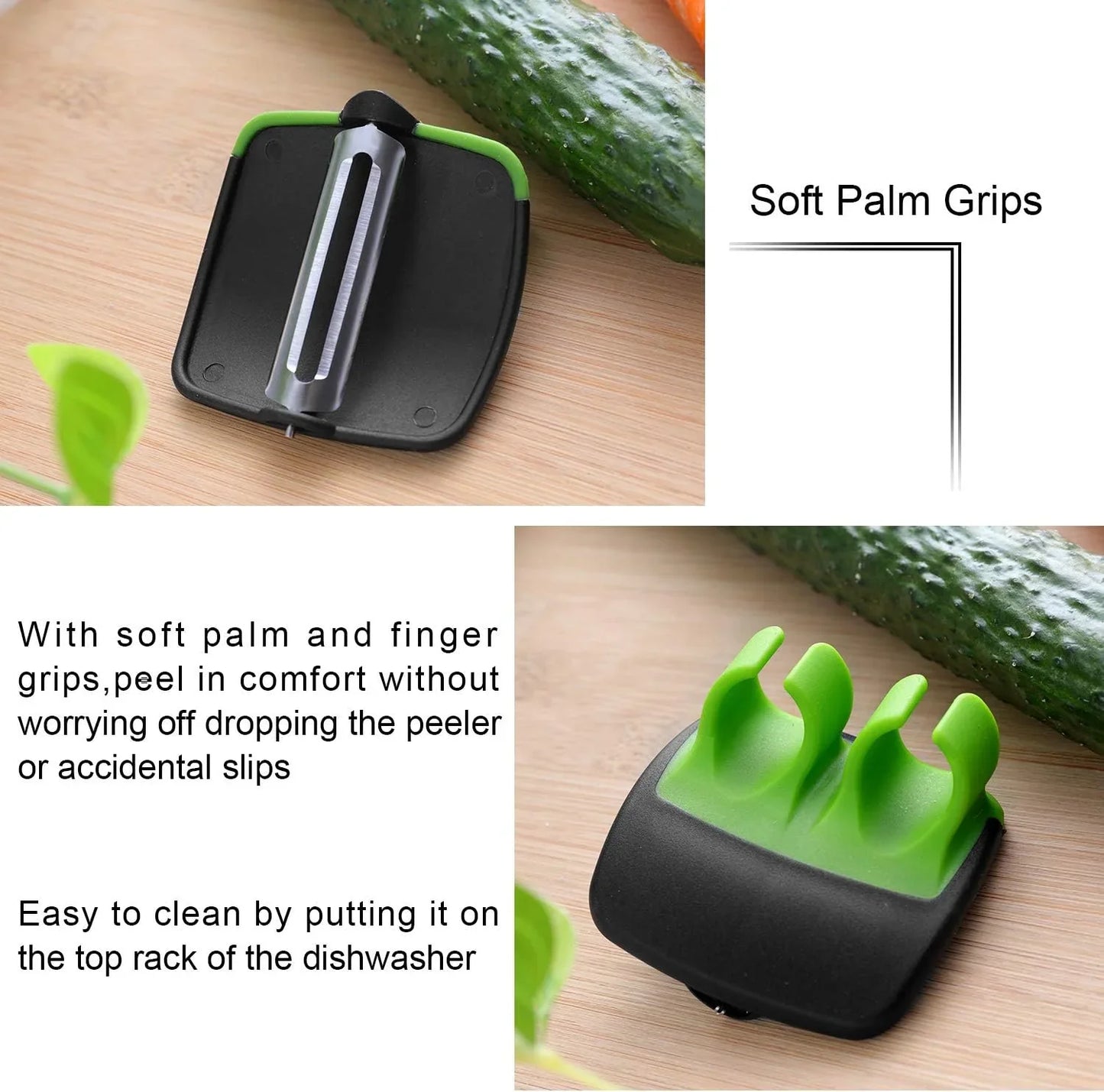 Finger-friendly 4-piece Vegetable Peeler Set