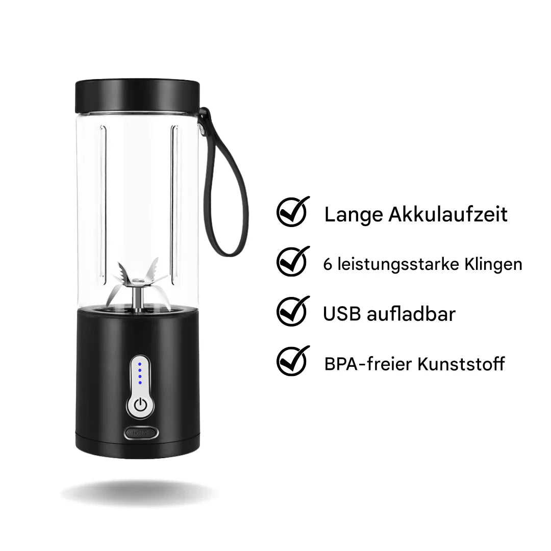 Portable smoothie maker with 6 blades – compact blender for travel