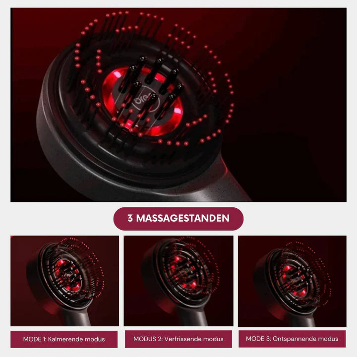 Electric Scalp Massage Brush – Relaxing Massage & LED Light Therapy for Healthy Hair
