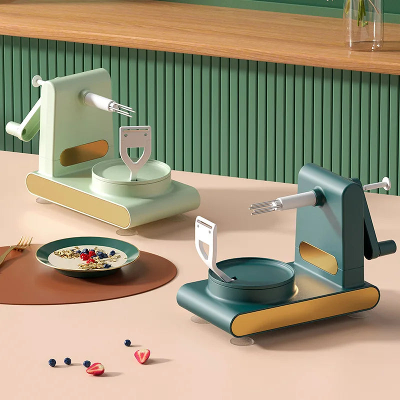 Efficient Vegetable and Fruit Peeler with Hand Crank – For Fast and Easy Peeling
