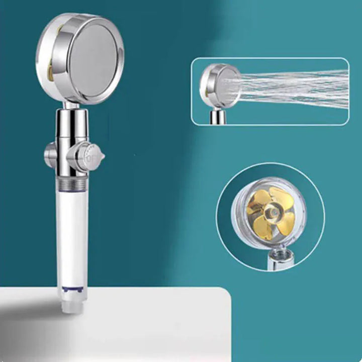 Water- and Energy-Saving Shower Head with Turbo Function