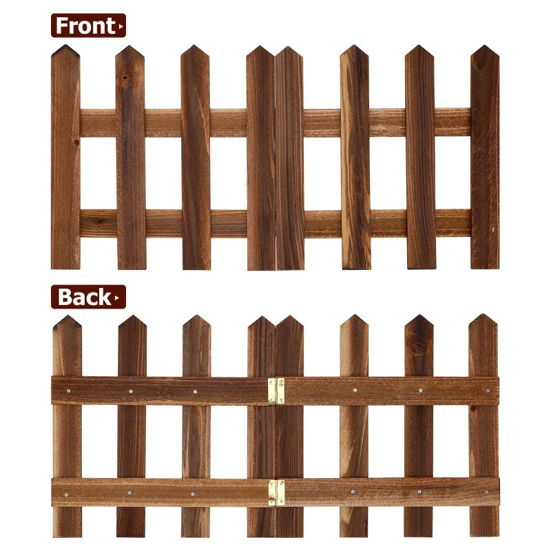 Decorative Wooden Garden Fence for Beds and Outdoor Areas – Stylish Border for Garden and Landscape