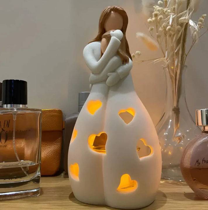 Decorative Candle Holder for Mother and Child