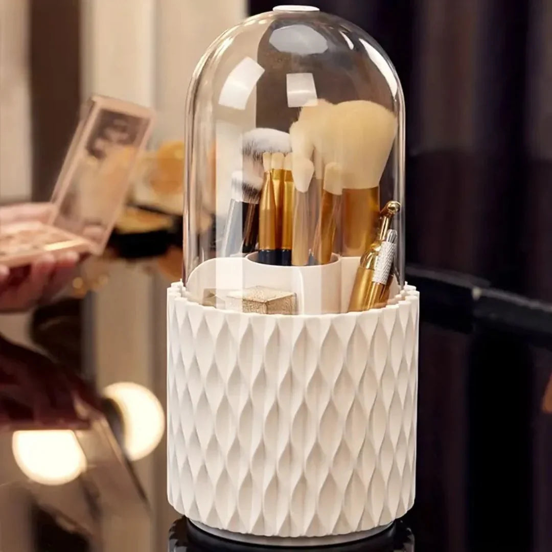 Luxury Makeup Brush Holder with Protective Cover – Elegant Storage for Your Makeup Brushes