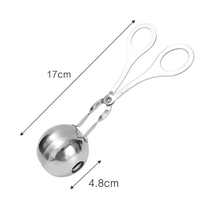 Stainless Steel Turning Tongs for Even Meatballs