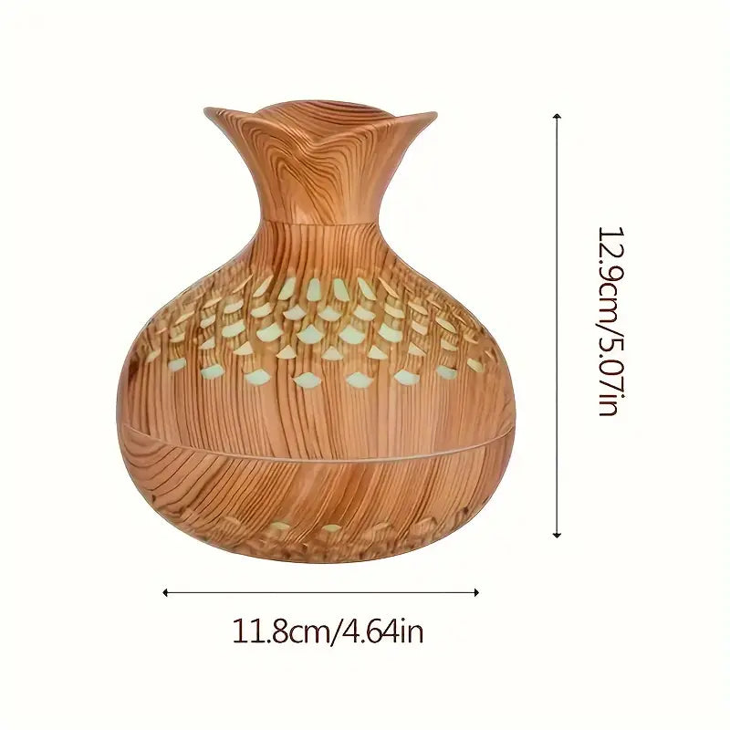 LED Aromatherapy Humidifier – Wood-Style Diffuser for a Relaxing Atmosphere