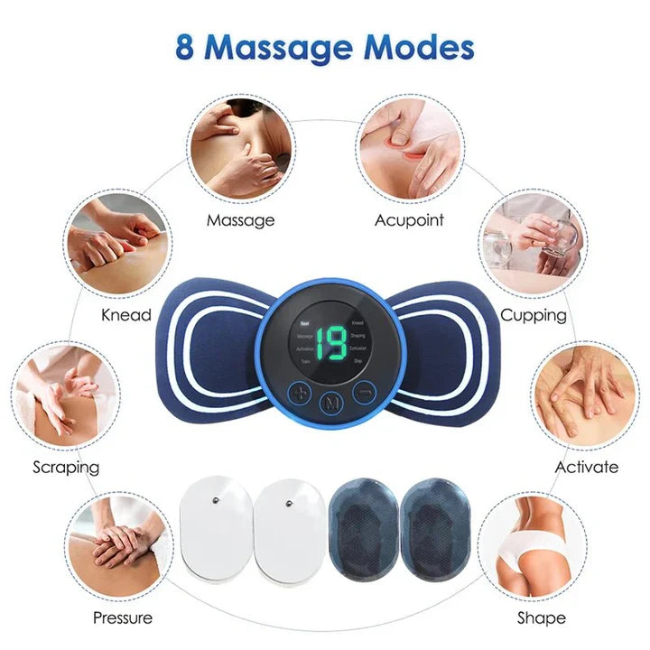 Electric Neck Massage Device with Pads for Relaxation