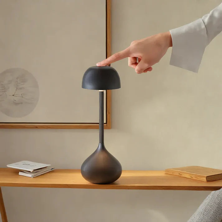 Cordless LED Mushroom Lamp with Dimmer – Modern Touch Table Lamp