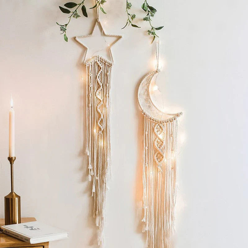 Handcrafted Macramé Dreamcatcher with Lights for Women