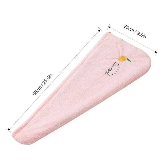 Quick-Dry Microfiber Hair Towel with Button Closure – Hair Turban for Women & Kids