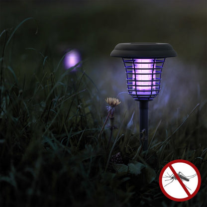 Solar Insect Killer with LED Light – Waterproof Mosquito Trap for the Garden, UV Light Mosquito Repellent Solar Garden Lamp