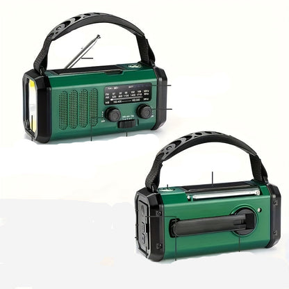 Solar Emergency Radio with Power Bank – Hand Crank Radio and LED Lamp for Outdoors