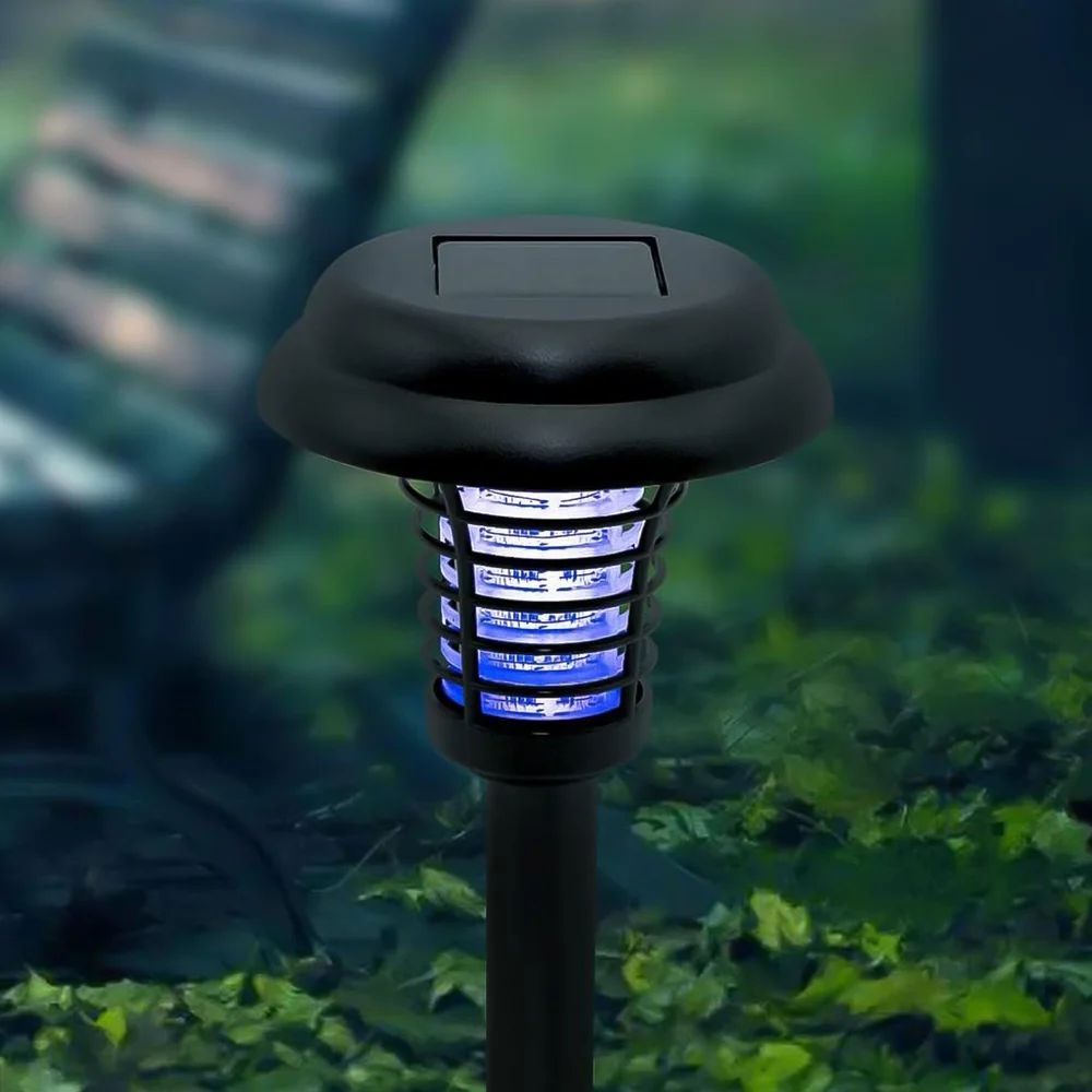 Solar Insect Killer with LED Light – Waterproof Mosquito Trap for the Garden, UV Light Mosquito Repellent Solar Garden Lamp