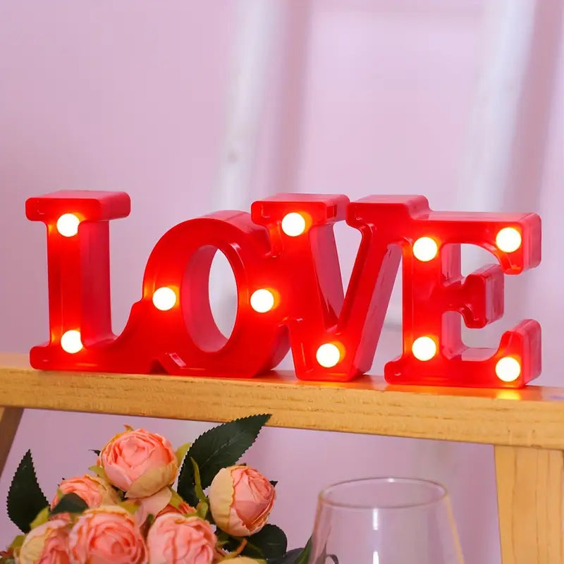 LED Letters Numbers Symbols – Decorative Illuminated Décor with Warm White Light for Parties, Events, and Living Spaces