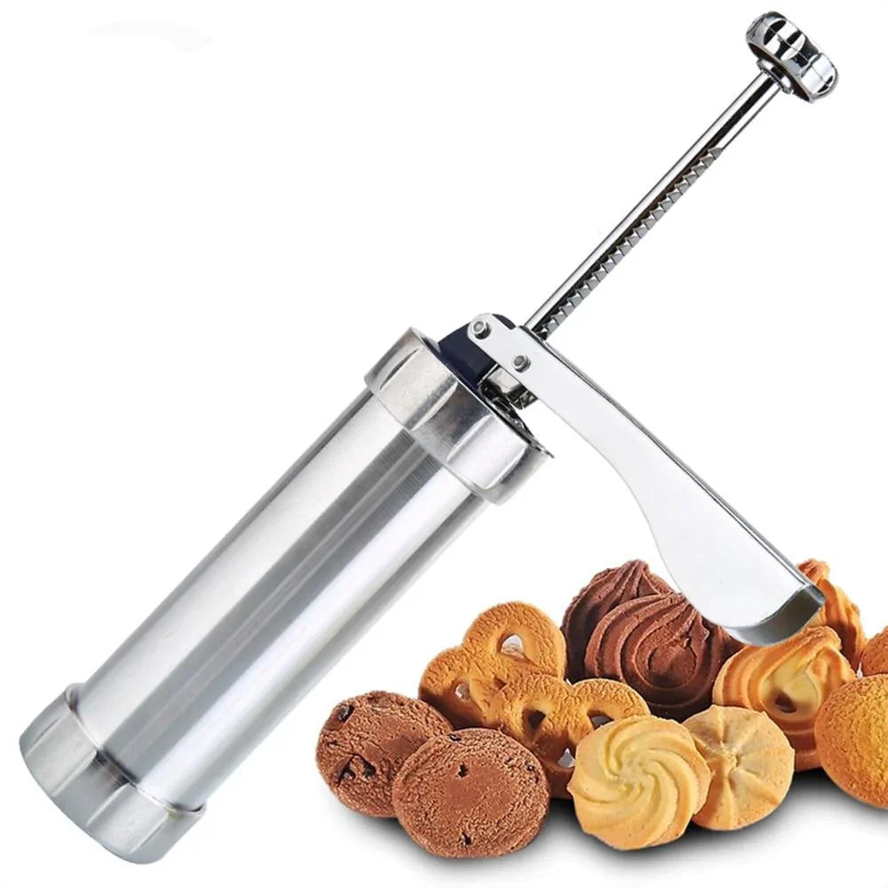 Stainless Steel Cookie Press with Creative Attachments for Cookies and Pastries