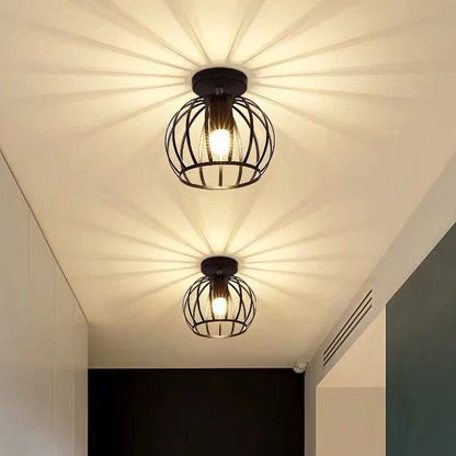 Loft Ceiling Lamp in Black Metal – Rustic Industrial Style for Your Home