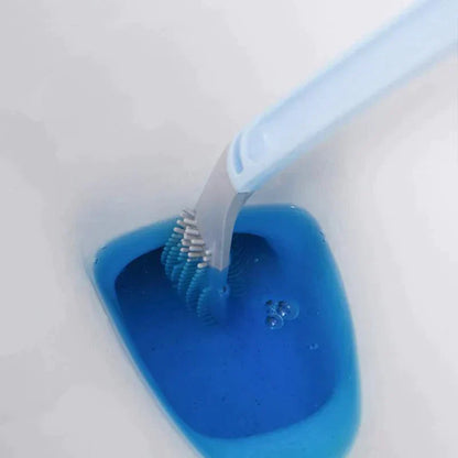 Hygienic Silicone Toilet Brush with Wall Mount