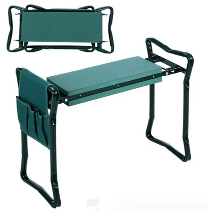 Garden Stool with Storage Bag – Foldable Seat and Work Area for Gardening
