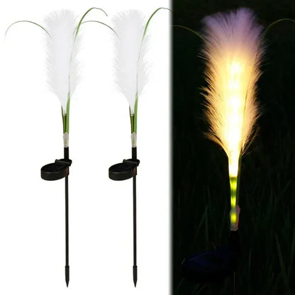 Decorative Rattan Garden Lighting – Solar Lamp in Grass Design for Outdoor Use