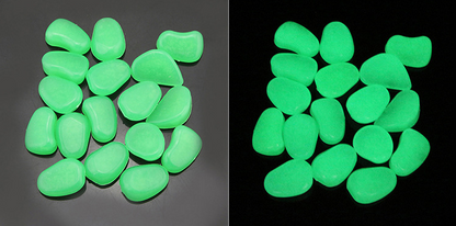 Glow-in-the-Dark Garden Stones – Phosphorescent Pebbles for Decoration in Various Colors