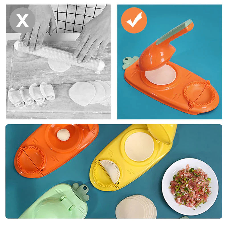Practical Dumpling Maker with Lever Mechanism – For Quick and Easy Dumpling Preparation