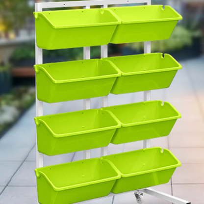 Vertical Plant Storage with 8 Pockets – Wall-Hanging Plant Shelf for Balcony, Garden, and Terrace