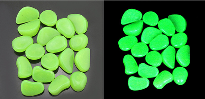 Glow-in-the-Dark Garden Stones – Phosphorescent Pebbles for Decoration in Various Colors