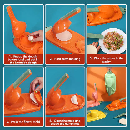 Practical Dumpling Maker with Lever Mechanism – For Quick and Easy Dumpling Preparation