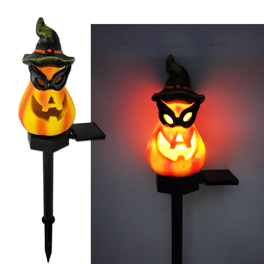 Halloween Solar Lights with Pumpkin and Witch Motifs – Decorative LED Outdoor Lighting for Garden and Patio