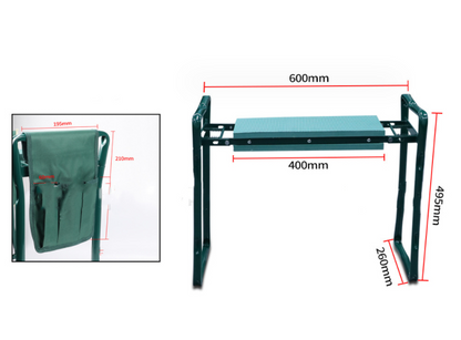 Garden Stool with Storage Bag – Foldable Seat and Work Area for Gardening