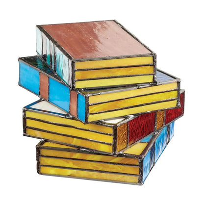Creative Colorful Book Lamp in Tiffany Style for the Living Room