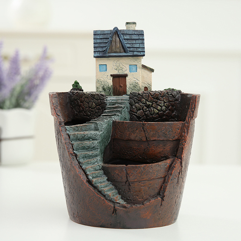 Succulent Decorative Flower Pot for Mini Gardens – Bonsai Planter for Micro Landscapes and Small Gardens