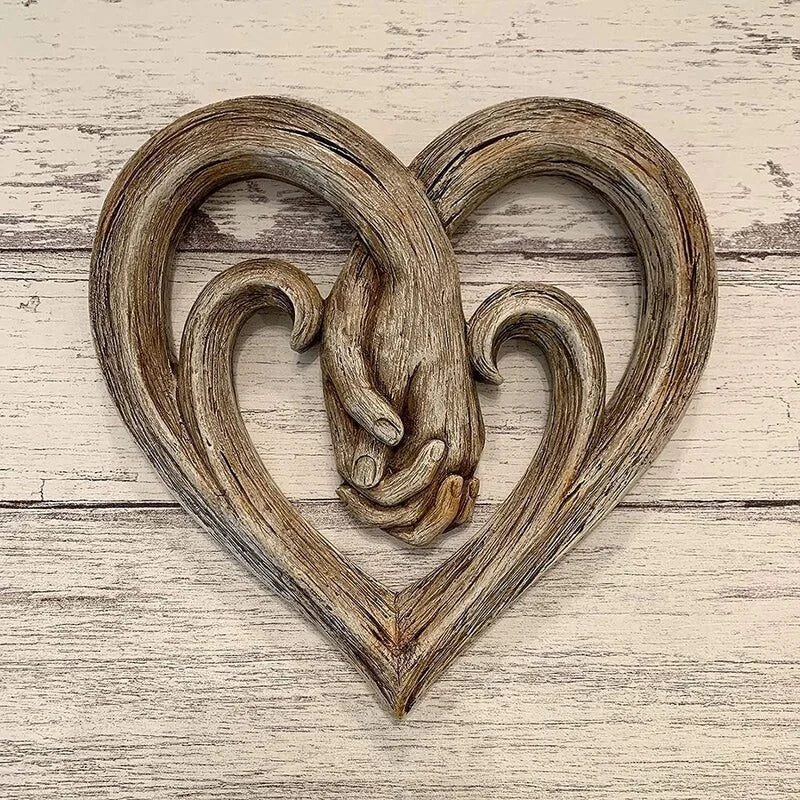 Heart Wooden Wall Decoration – Loving Decor Made from Natural Materials