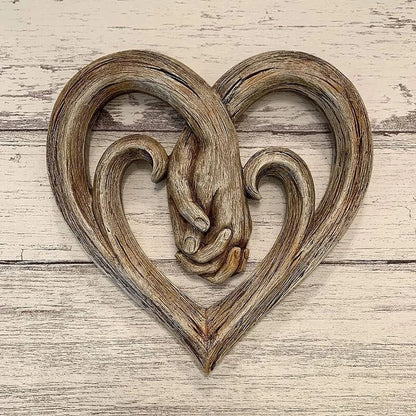 Heart Wooden Wall Decoration – Loving Decor Made from Natural Materials