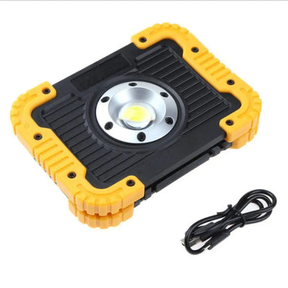 Portable LED Work Light – Rechargeable Work Lamp with USB Charging and Durable Rubber Protective Cover