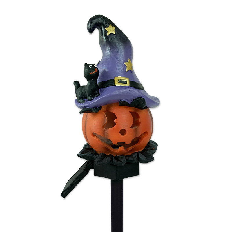 Halloween Solar Lights with Pumpkin and Witch Motifs – Decorative LED Outdoor Lighting for Garden and Patio