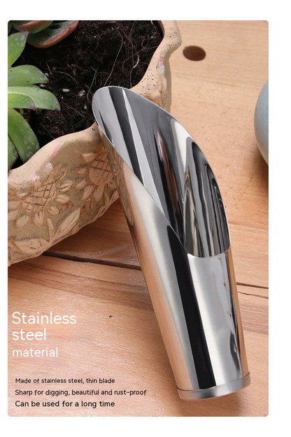 Durable Stainless Steel Garden Trowel – High-Quality Scoop for Potting Soil in the Garden and on the Balcony