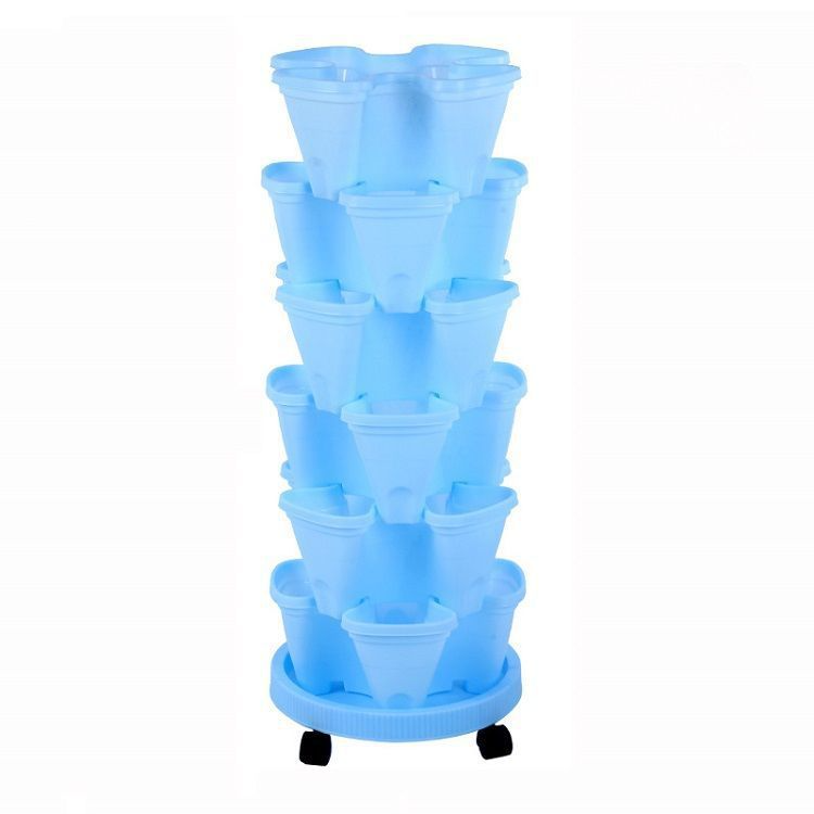 6-Layer Vertical Plant Tower – Efficient 3D Flower Growing System for Garden and Patio