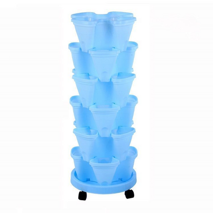 6-Layer Vertical Plant Tower – Efficient 3D Flower Growing System for Garden and Patio