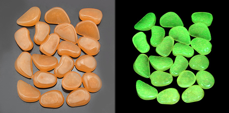 Glow-in-the-Dark Garden Stones – Phosphorescent Pebbles for Decoration in Various Colors